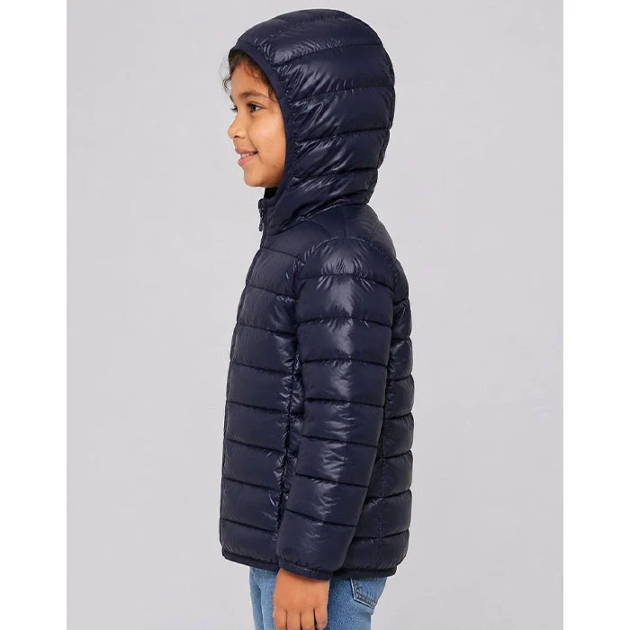 Original-synthetic-fill-jacket-for-boys-and-girls-dark-navy-blue-Kiabi-brand-French-market-stock-standard-fit-and-cut-Code-199-3 کاپشن الیافی اورجینال بچه گانه دخترانه و پسرانه رنگ پر سرمه ای برند kiabi سفارش فرانسویی تنخوری و قواره استاندارد کد 199
