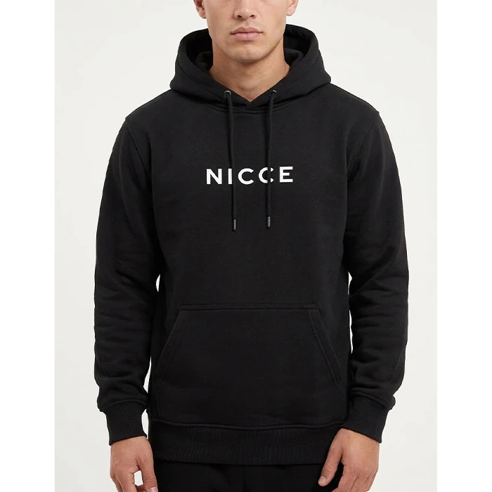 Original-unisex-hoodie-with-fluffy-lining-black-with-a-pattern-Nicce-brand-English-order-🇬🇧-loose-fit-and-relatively-loose-fit-code-132-1 هودی داخل کرکی اورجینال یونیسکس زنانه و مردانه رنگ مشکی طرح دار نوشته برند Nicce سفارش انگلیسی تنخوری و قواره نسبتا آزاد کد 132