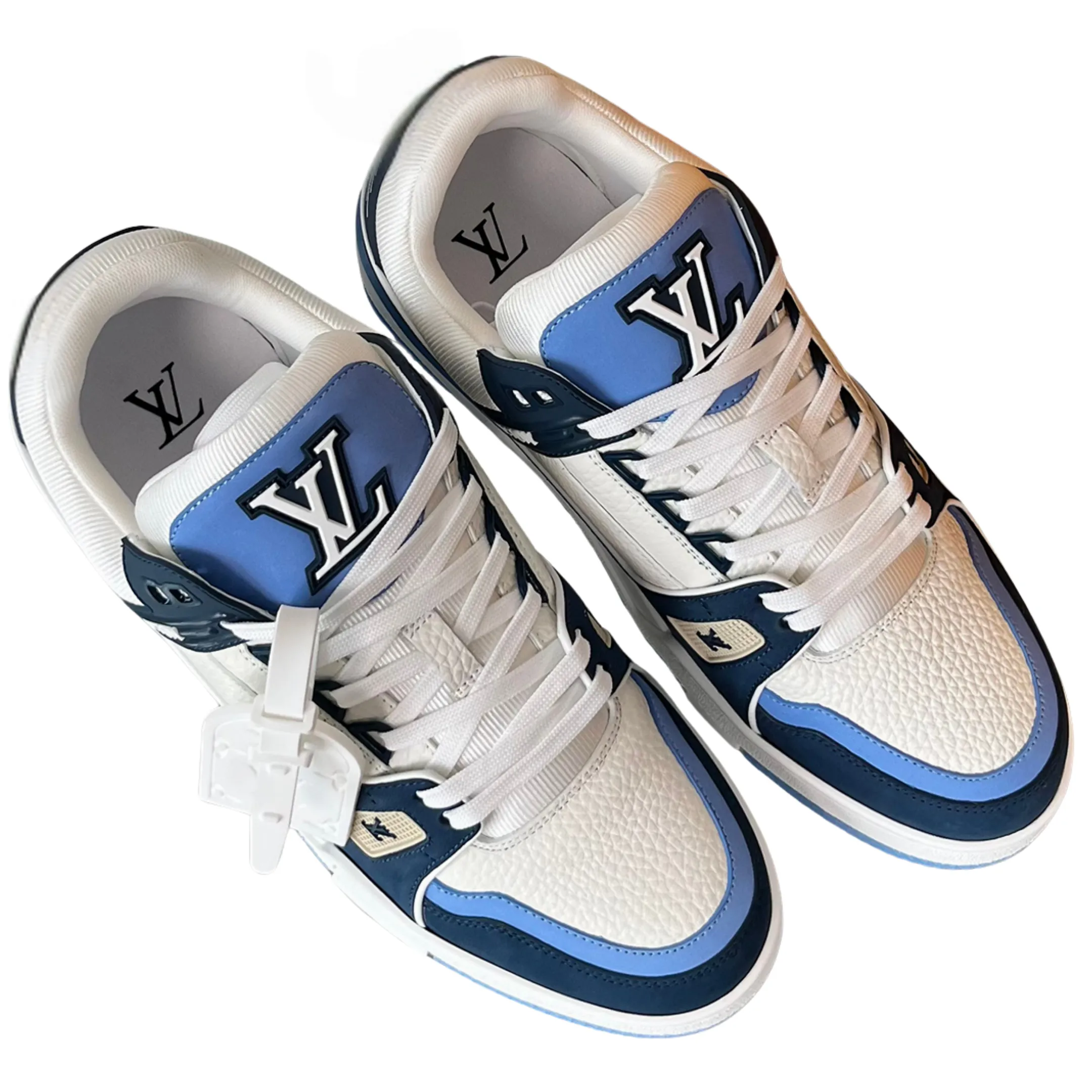کتونی لویی ویتون سفید سرمه ای-Louis Vuitton Trainer