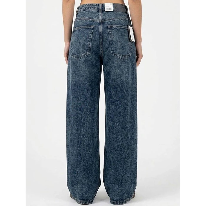 شلوار جین بگ مردانه اورجینال رنگ سرمه ای کثیف برند pull&bear سفارش اسپانیایی مدل بگ و آزاد کد 2009