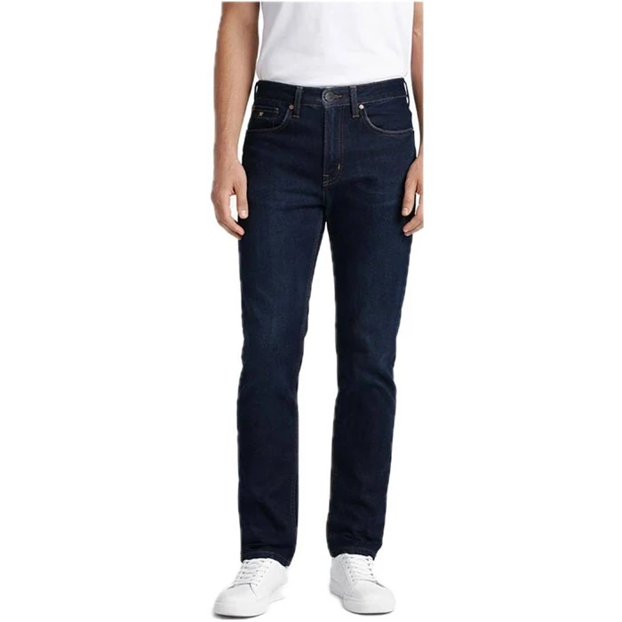 lacoste-dark-navy-straight-slim-fit-pants-size-5-1-1 شلوار جین مردانه اورجینال رنگ سرمه ای تیره برند Laocoste فرانسویی مدل راسته اسلیم کد 2004