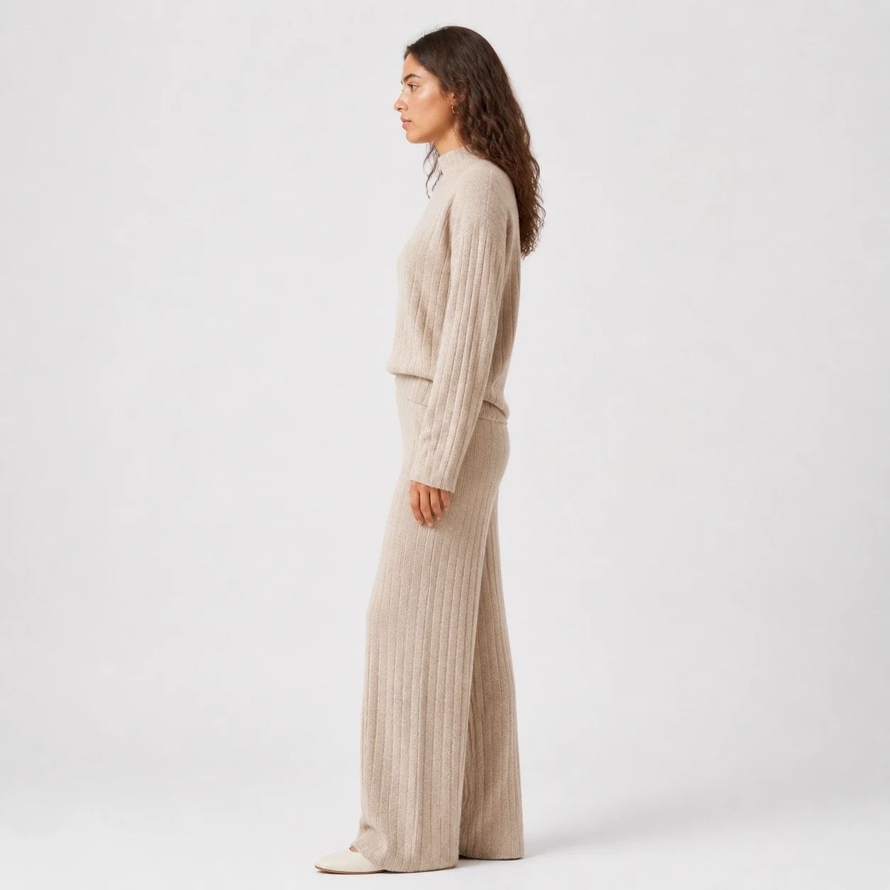 ست بافت Zara زارا کرمی | کد 255