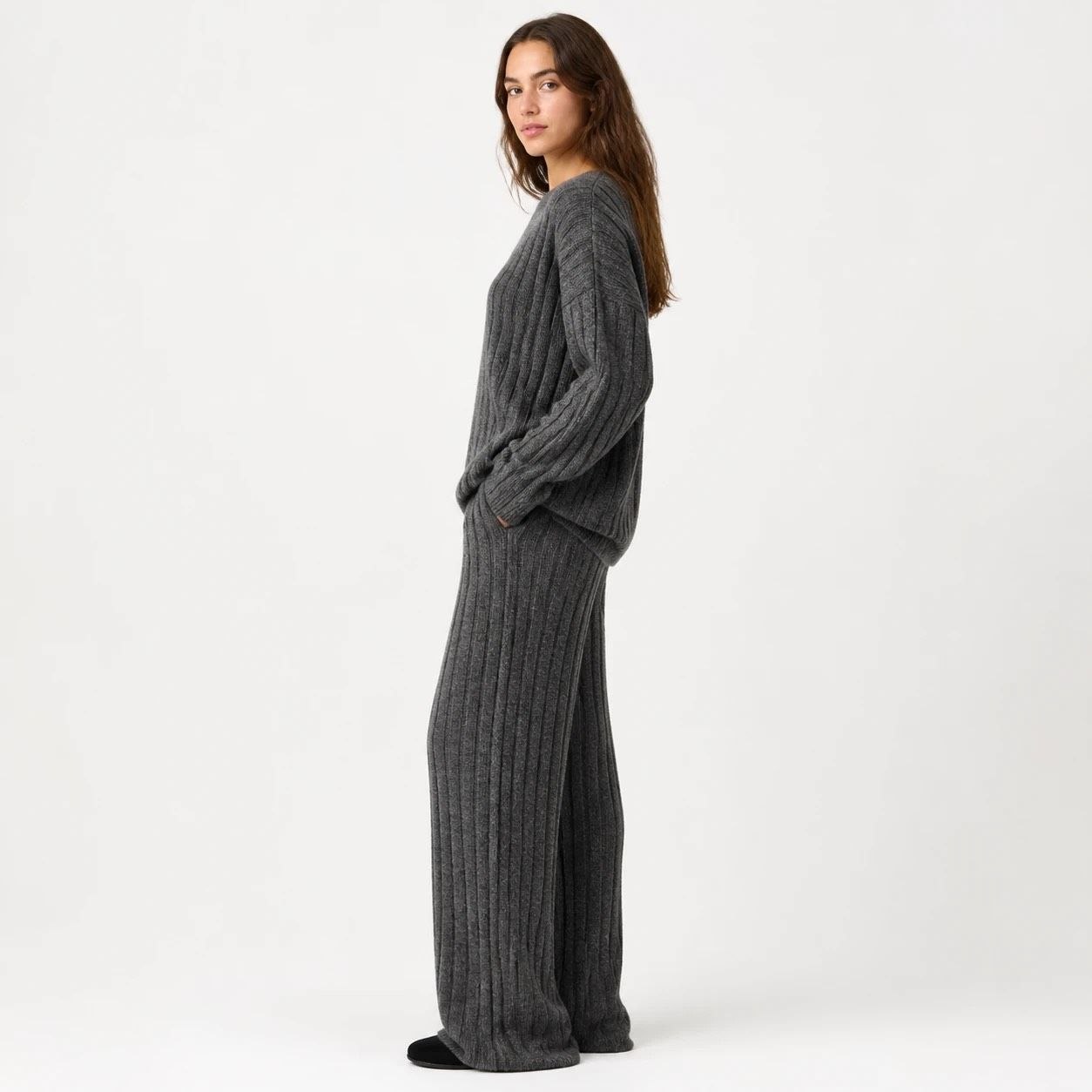 ست بافت Zara زارا رنگ خاکستری | کد 257