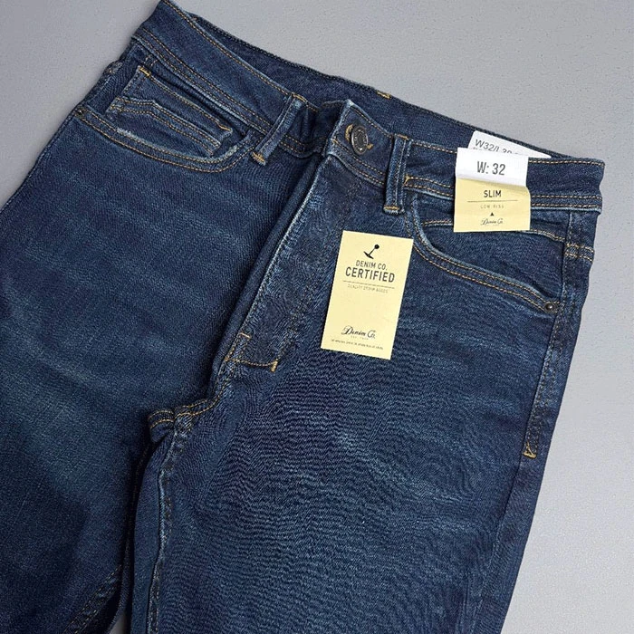 primark-navy-blue-slim-fit-trousers-size-22-2 شلوار جین مردانه اورجینال رنگ سورمه ای برند Primark سفارش اسپانیایی مدل اسلیم فیت کد 2020