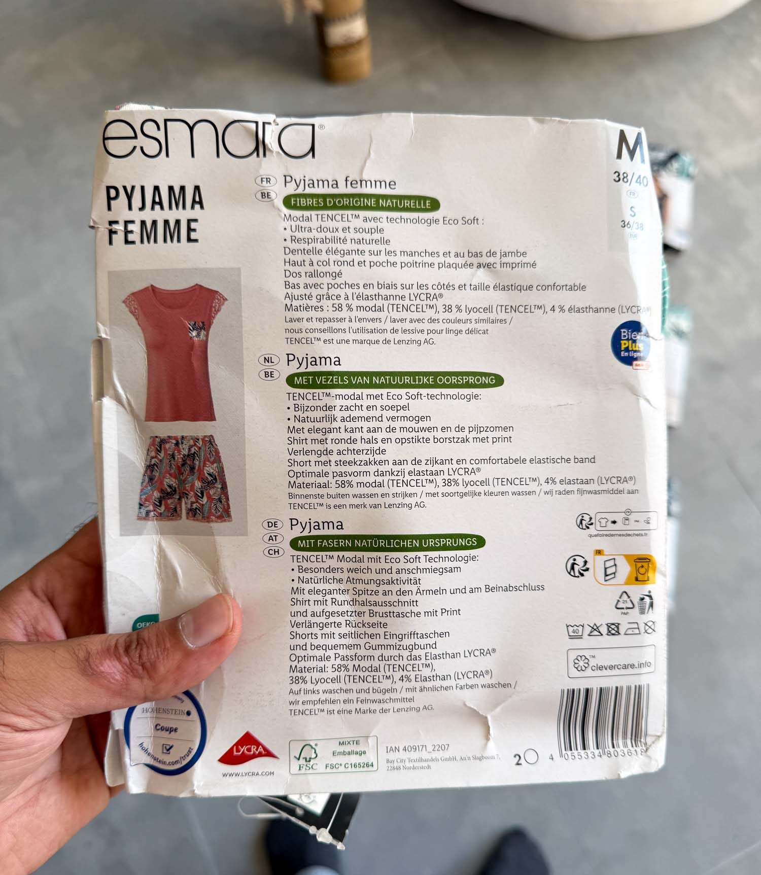product-47691-17868983074491125 ست تیشرت و شلوارک نخی صورتی Esmara