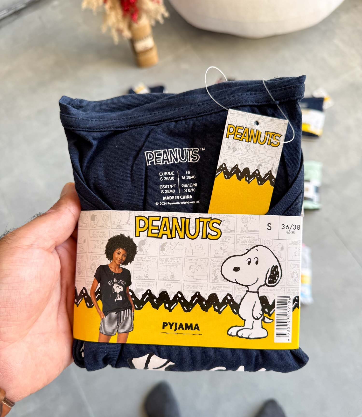 ست تیشرت و شلوارک نخی Peanuts
