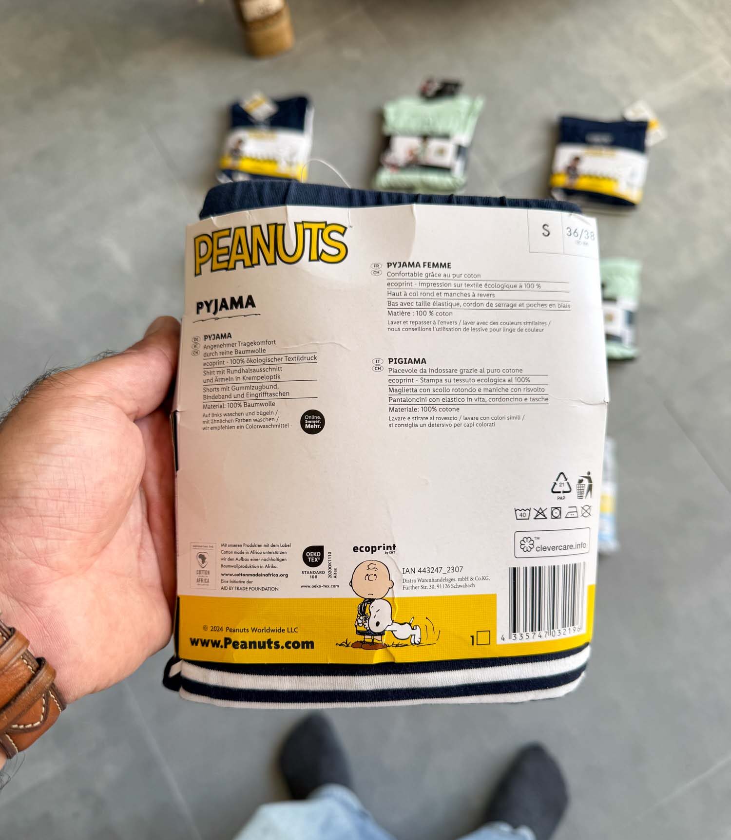 ست تیشرت و شلوارک نخی Peanuts