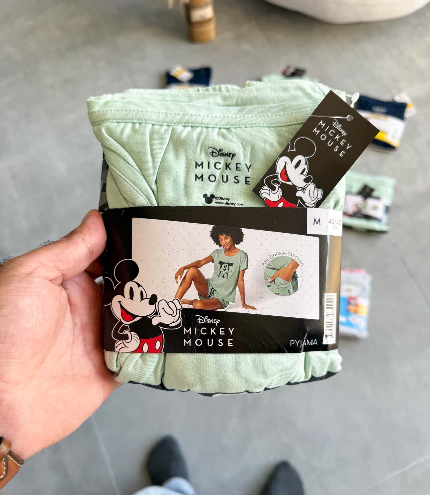 ست تیشرت و شلوارک نخی Mickey Mouse