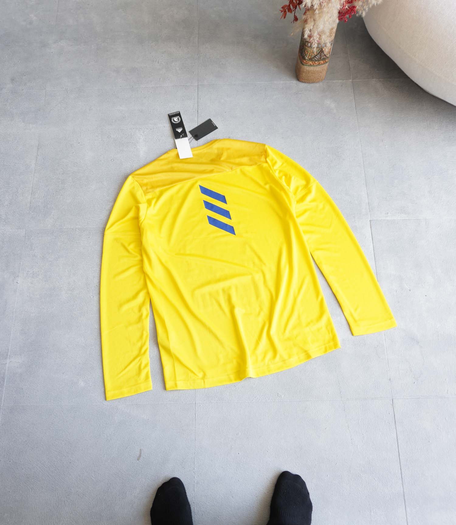 تیشرت ورزشی مردانه زرد آستین بلند Adidas