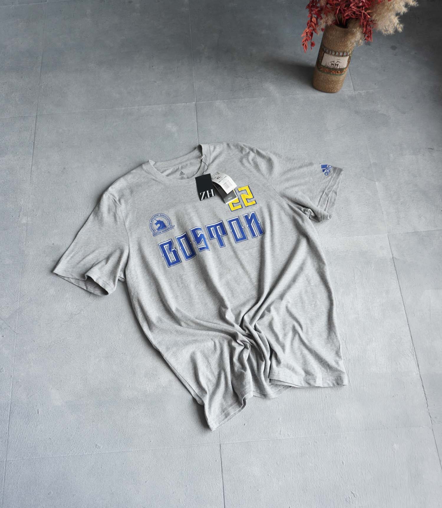 تیشرت نخی زنانه طوسی روشن Adidas