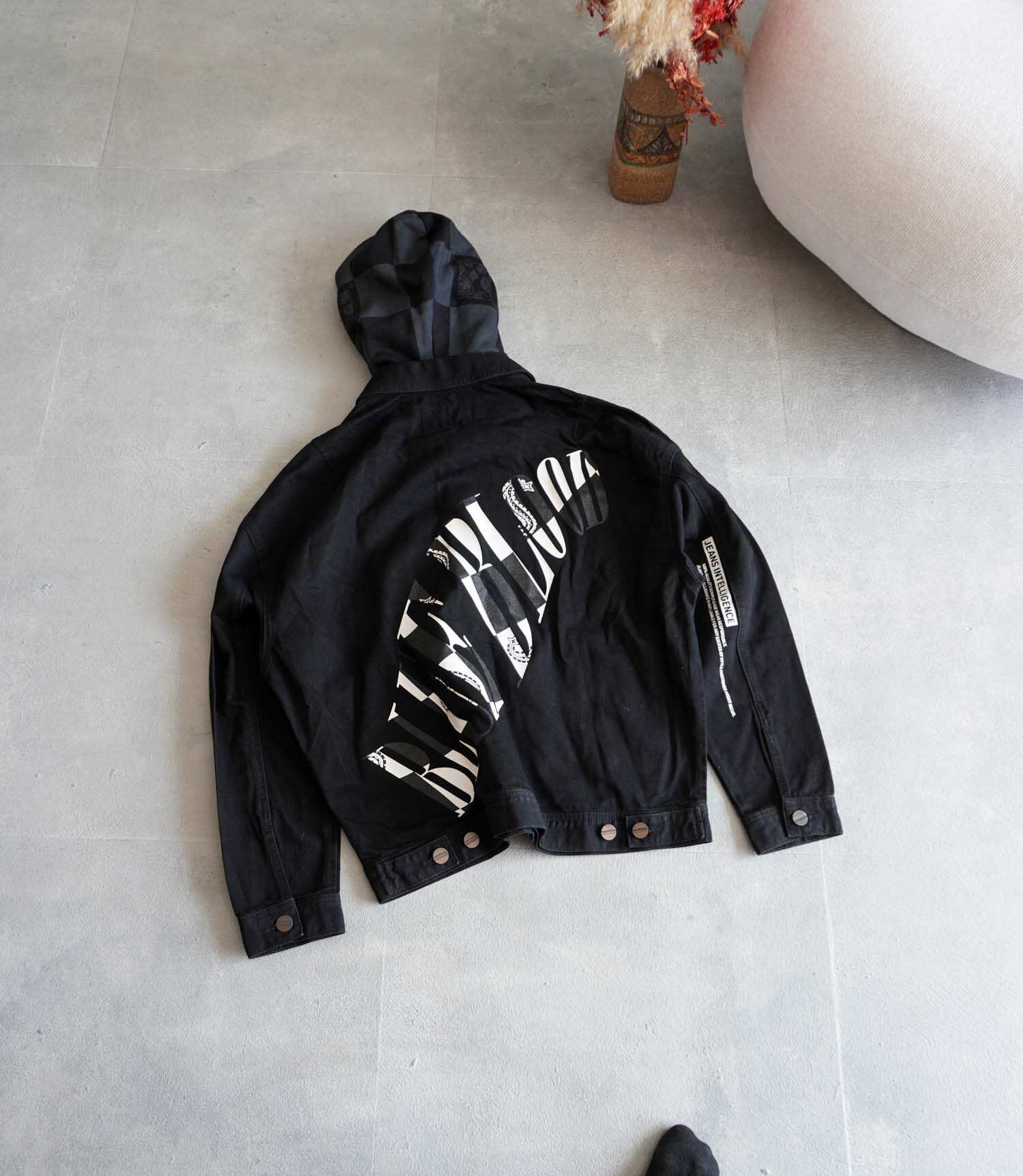 product-52389-DSC09490 جکت جین کلاه دار مشکیJack&Jones