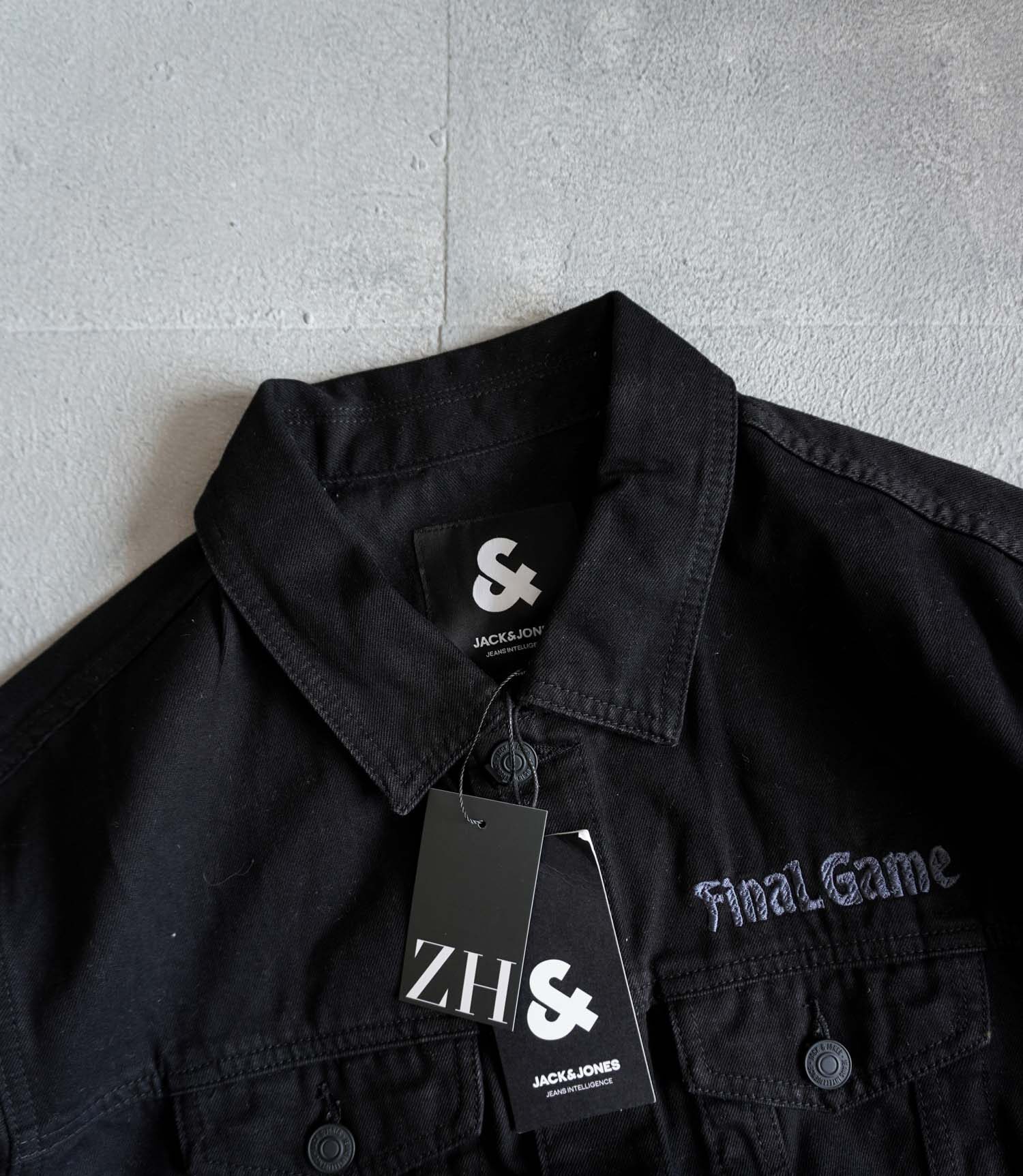 product-53555-DSC00123 جکت جین مشکی طرح دار Jack&Jones