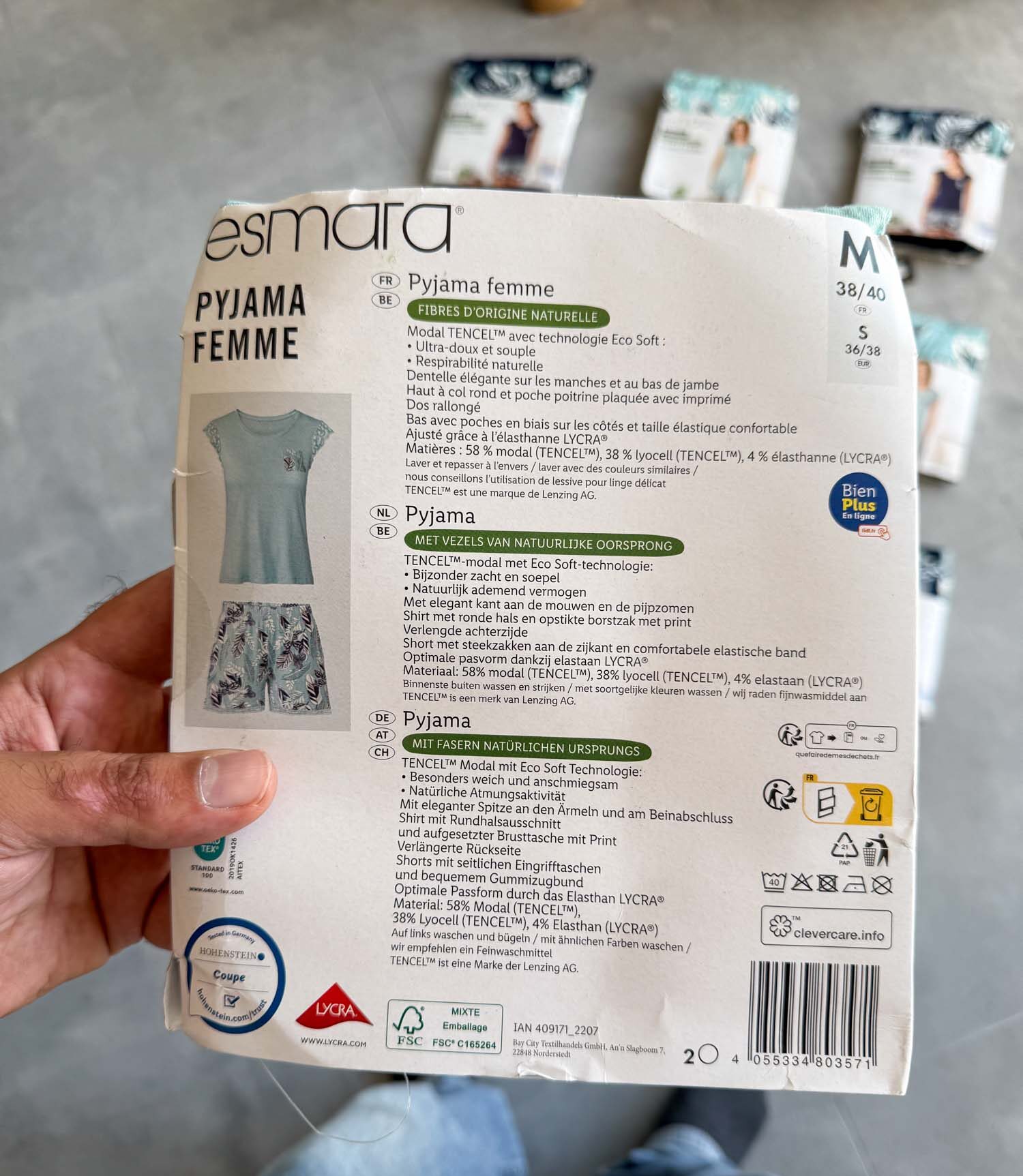 product-58930-17868983177176521 ست تیشرت و شلوارک نخی سبزآبی Esmara