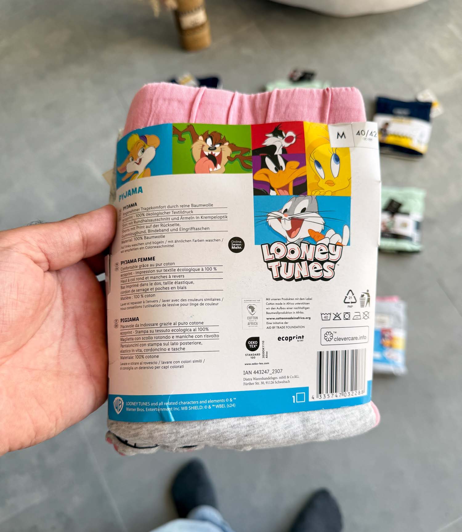 ست تیشرت و شلوارک نخی Looney Tunes