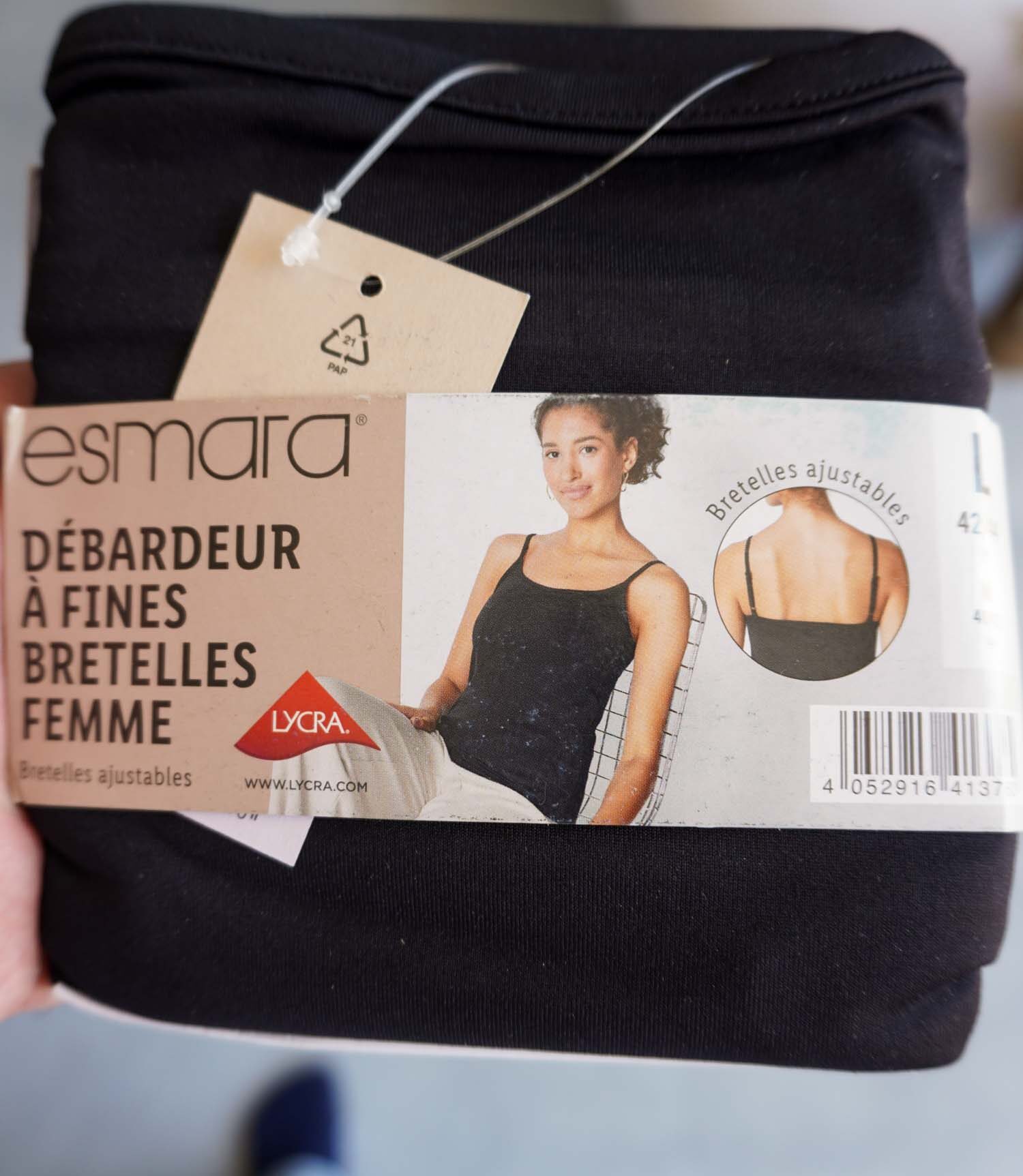 تاپ بند باریک ضد حساسیت زنانه مشکی Esmara