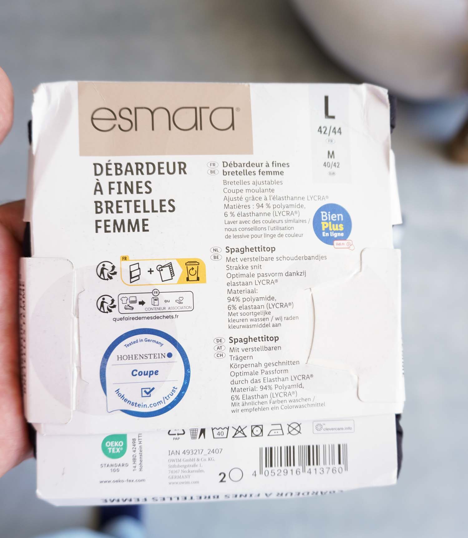 تاپ بند باریک ضد حساسیت زنانه مشکی Esmara