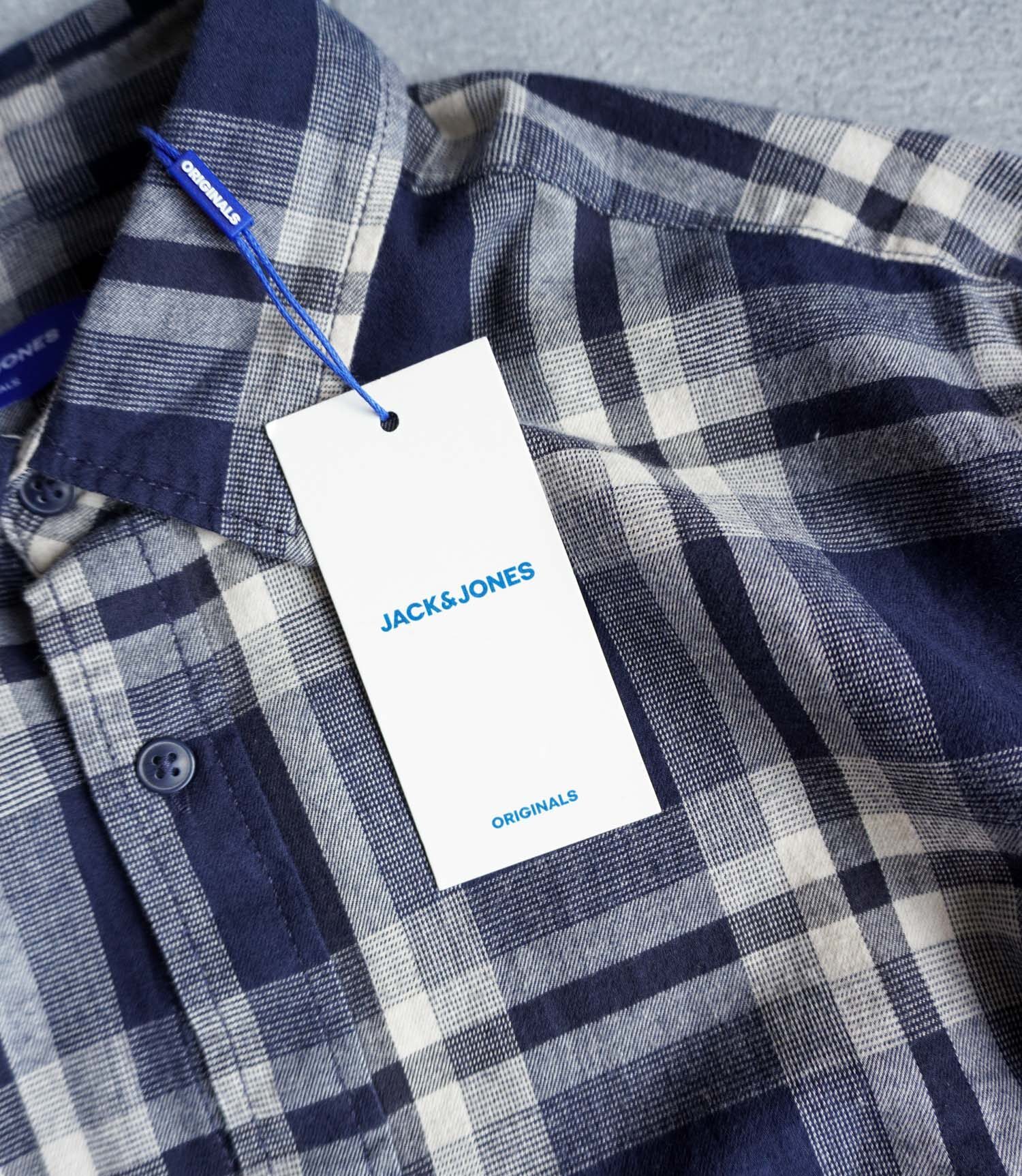 پیراهن نخی آستین بلند سرمه ای Jack& Jones