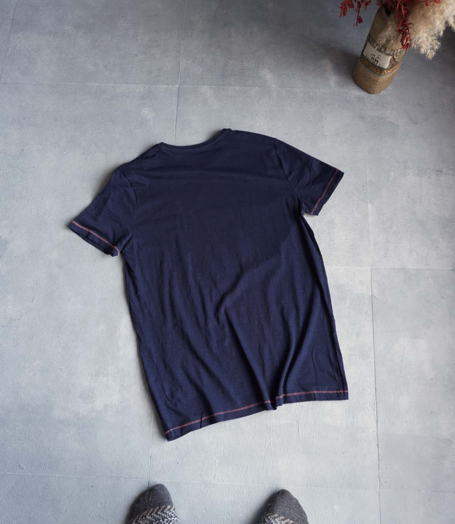 product-59552-zhtj1-1024 تیشرت نخی سرمه ای نارنجی Livergy