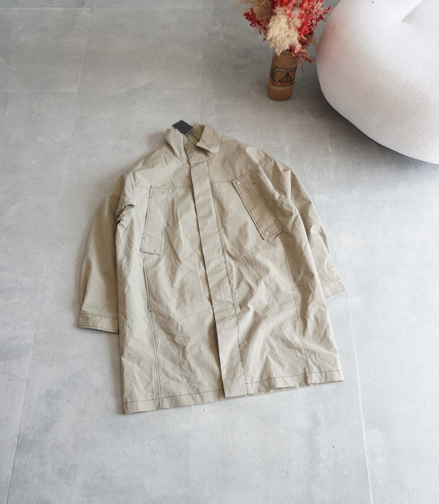 product-60003-DSC09520 جکت بارانی بلند سبز دریایی Jack&Jones