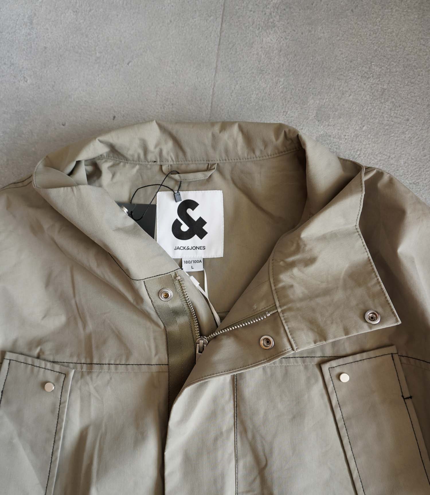 product-60003-DSC09521 جکت بارانی بلند سبز دریایی Jack&Jones