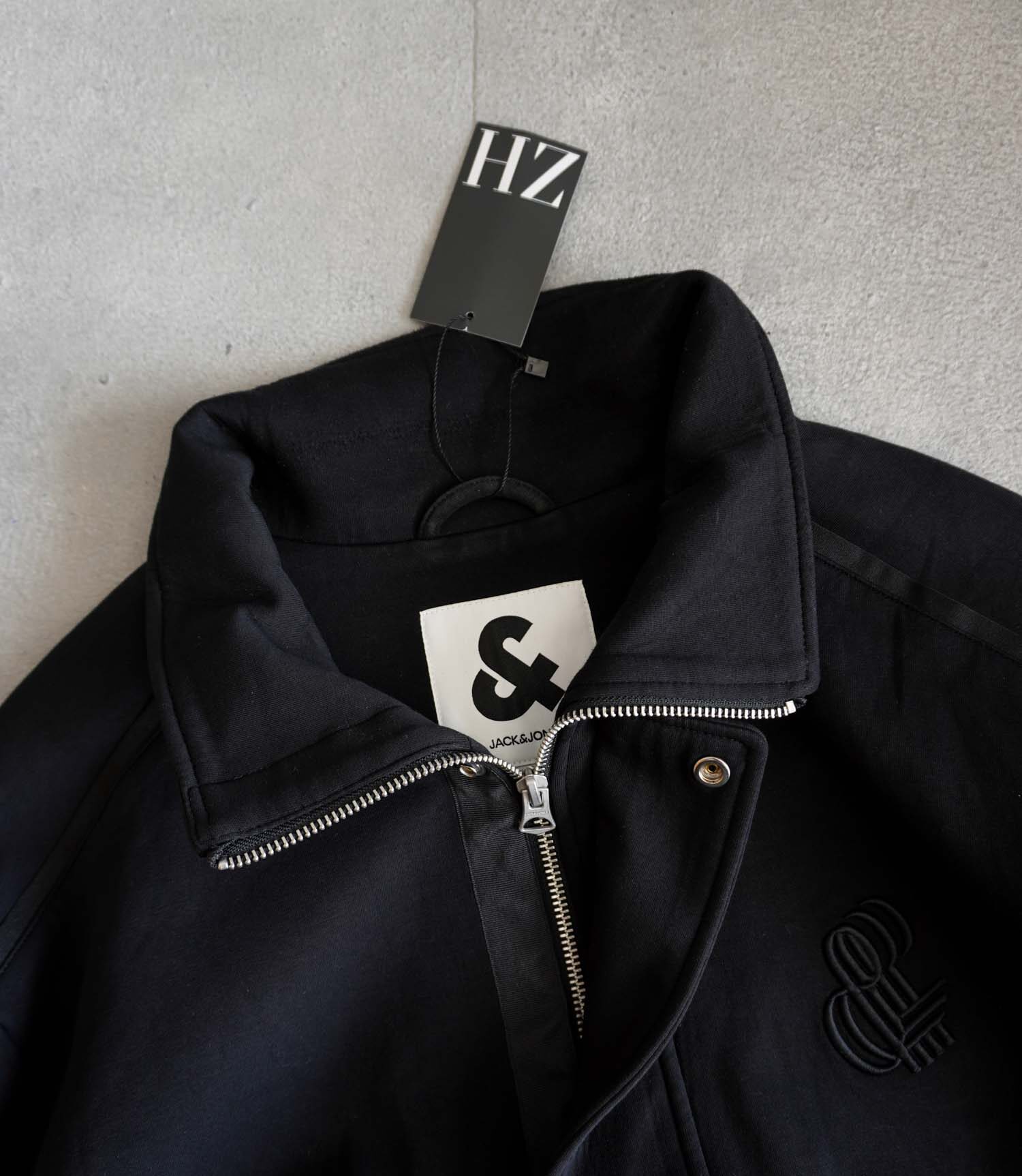 product-60014-DSC09495 بامبر جکت مشکی ساده Jack&Jones