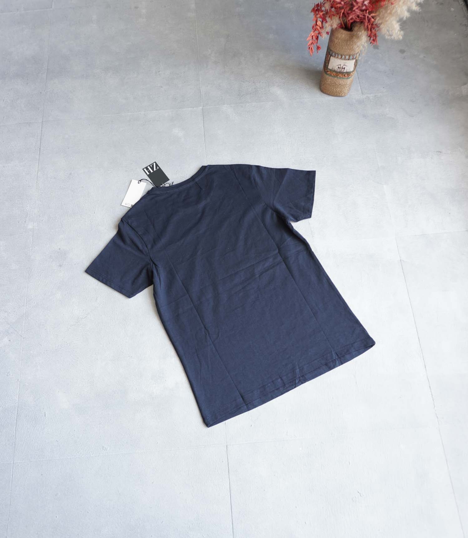 تیشرت نخی مردانه سرمه ای تیره Ebound denim