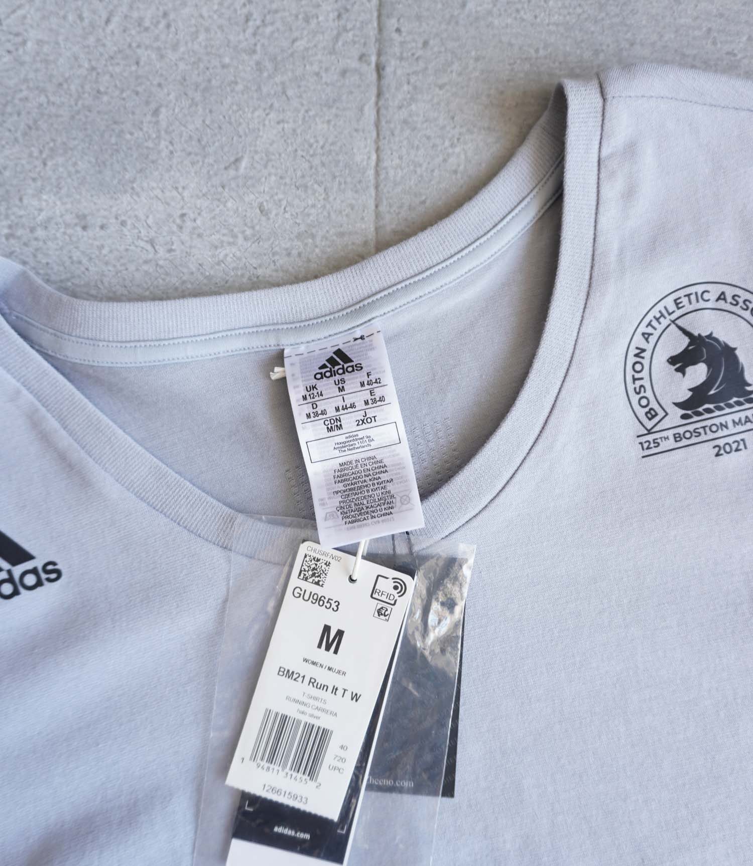 تیشرت طوسی سربی زنانه Adidas