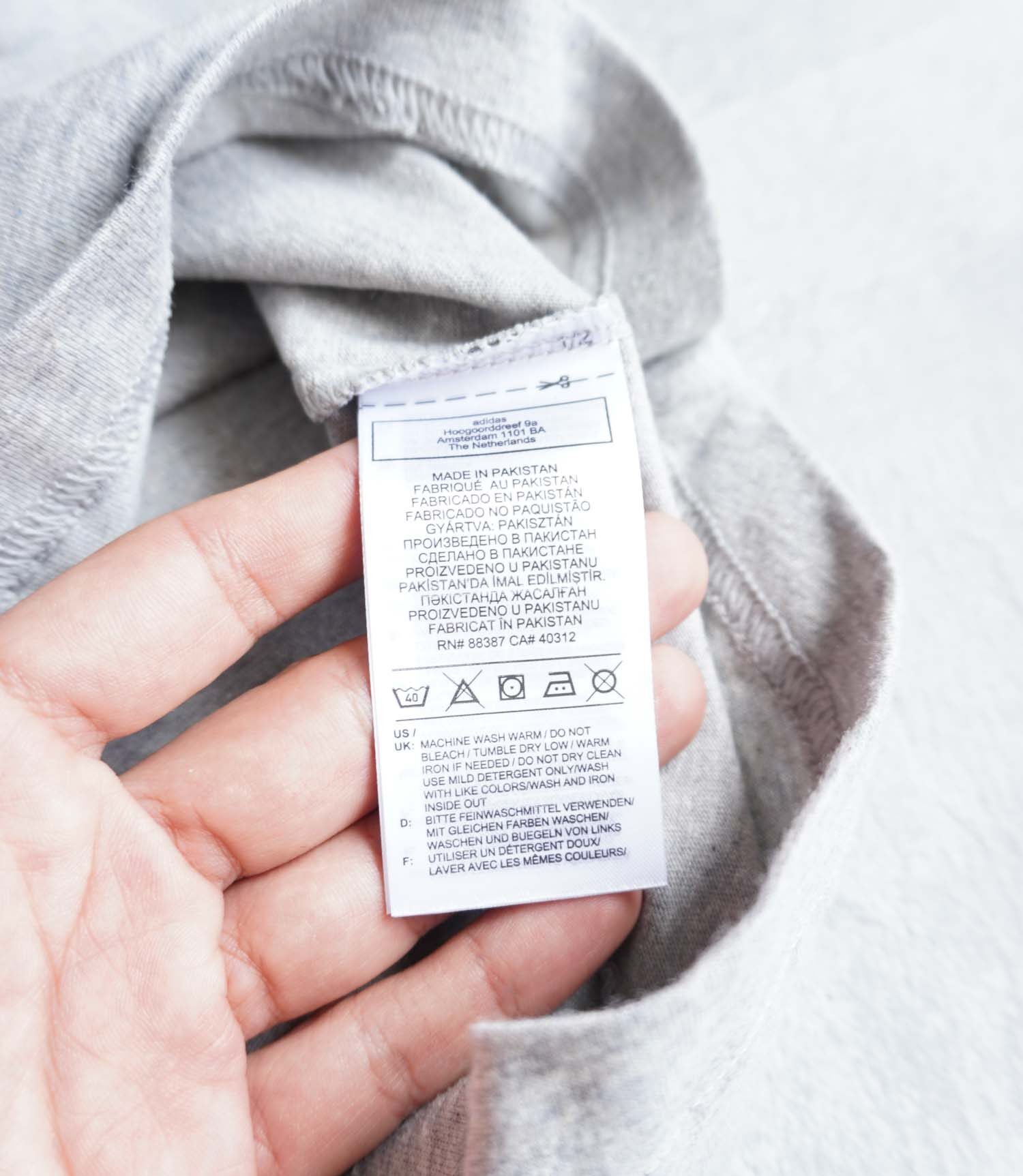 تیشرت طوسی روشن زنانه Adidas