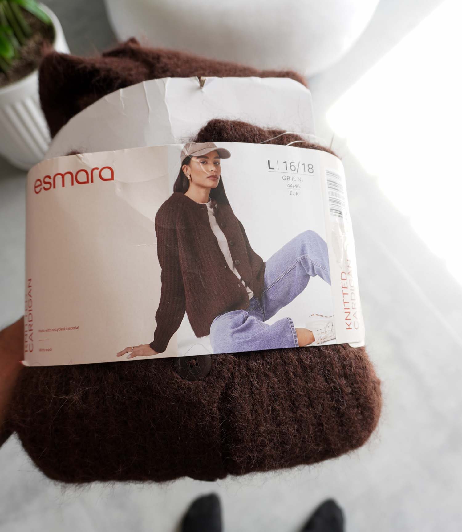 product-64497-17924256484368930 کاردیگن بافت قهوه ای Esmara