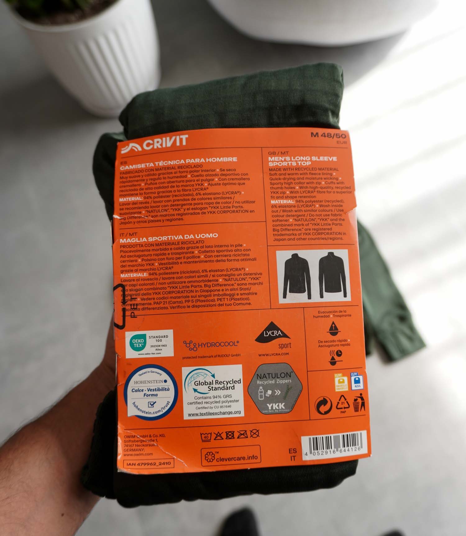 product-64580-17924255474391161 نیم زیپ ورزشی سبز تیره Crivit
