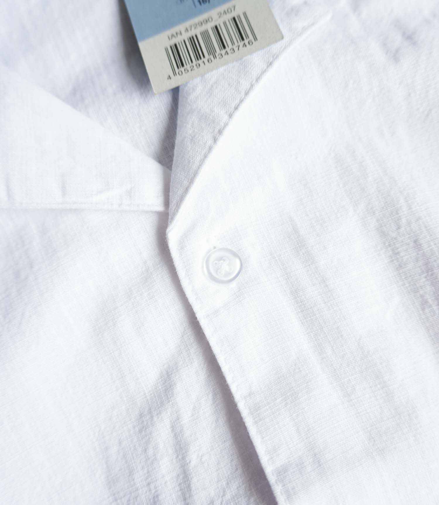 shpo-1026 پیراهن نخی آستین کوتاه سفید Livergy
